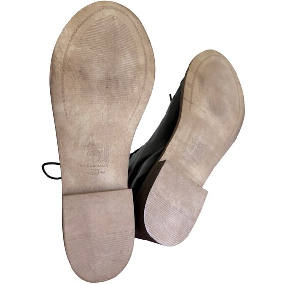 Coolway Leather Open-Toe Lace-Up Ankle Boots With Floral Cutouts Womens - Picture 14 of 14